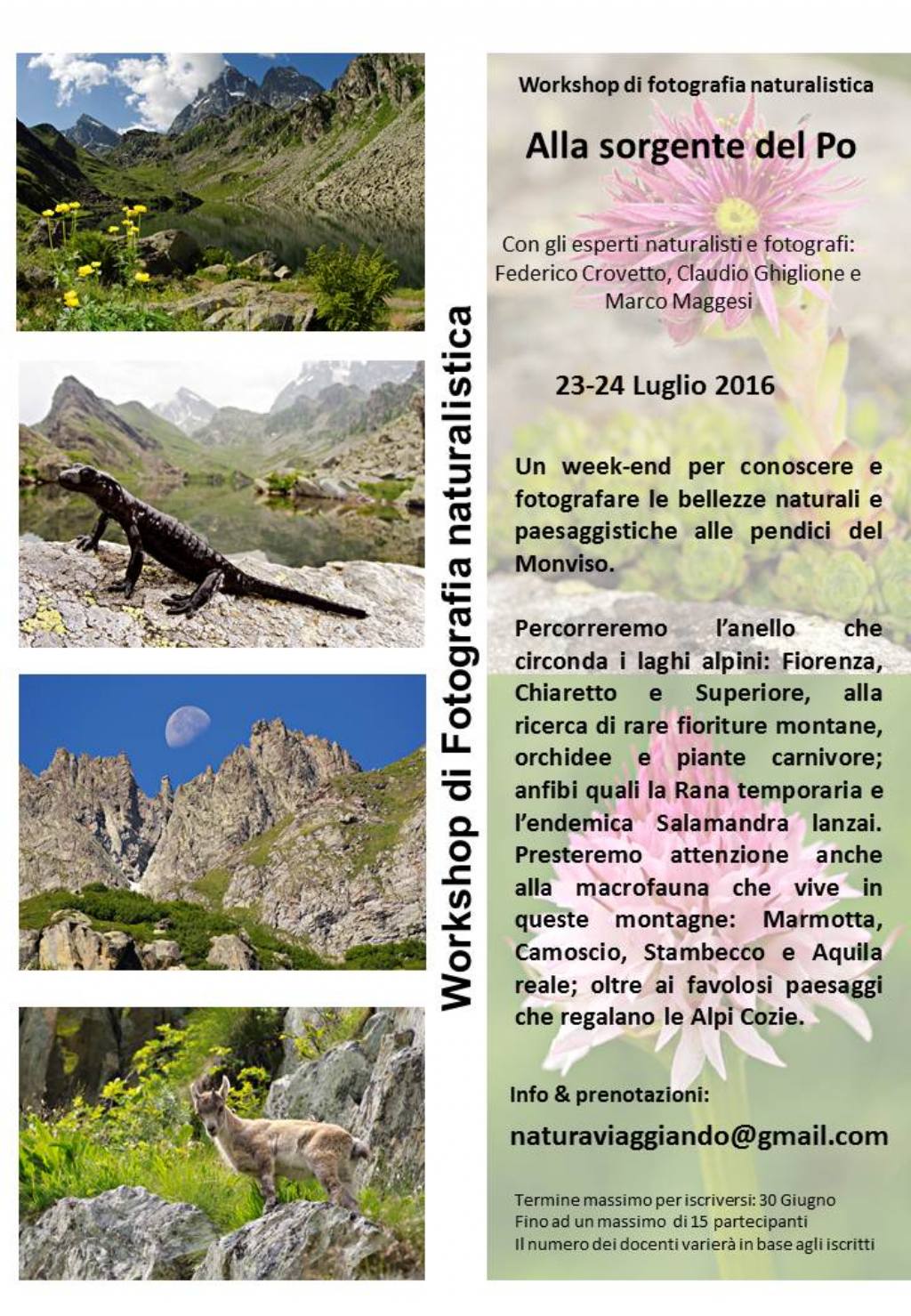 Workshop fotografico naturalistico: Alla sorgente del Po